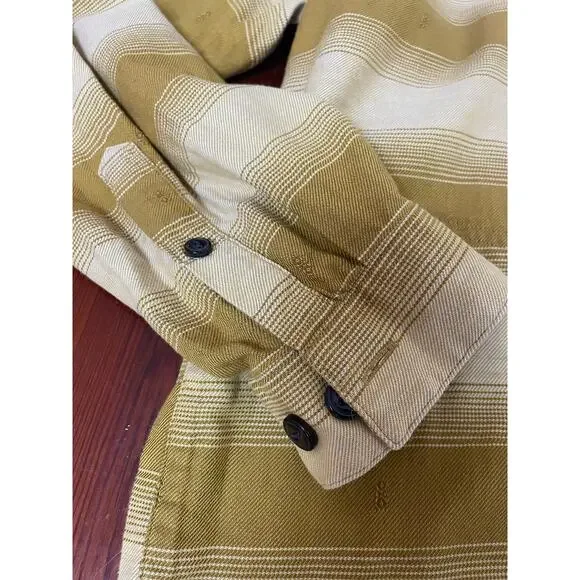 Patagonia Organic Cotton Hooded Henley Pullover Mens Large Mustard